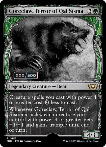 Goreclaw, Terror of Qal Sisma (Serial Numbered), March of the Machine: Multiverse Legends 157