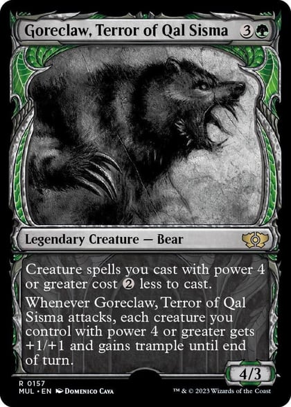Goreclaw, Terror of Qal Sisma (Halo Foil), March of the Machine: Multiverse Legends 157