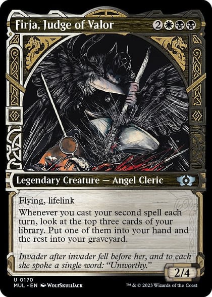 Firja, Judge of Valor (Halo Foil), March of the Machine: Multiverse Legends 170