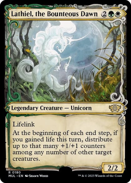 Lathiel, the Bounteous Dawn (Halo Foil), March of the Machine: Multiverse Legends 180