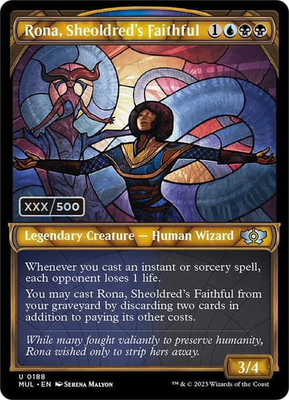 Rona, Sheoldred's Faithful (Serial Numbered), March of the Machine: Multiverse Legends 188