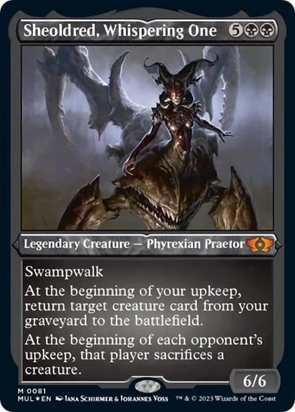 Sheoldred, Whispering One (Foil Etched), March of the Machine: Multiverse Legends 81