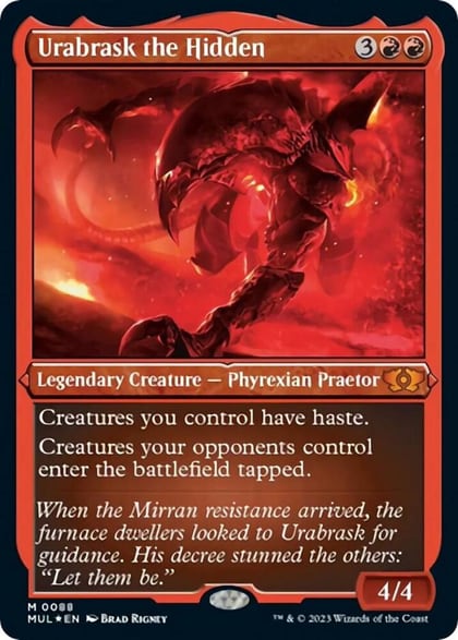 Urabrask the Hidden (Foil Etched), March of the Machine: Multiverse Legends 88