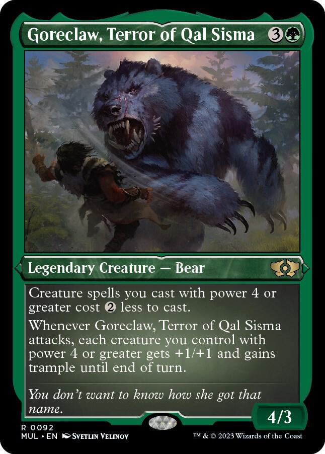 Goreclaw, Terror of Qal Sisma (Foil Etched), March of the Machine: Multiverse Legends 92