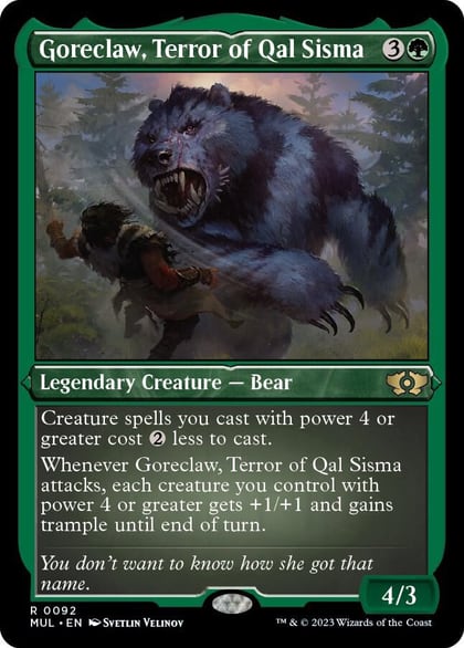 Goreclaw, Terror of Qal Sisma (Foil Etched), March of the Machine: Multiverse Legends 92