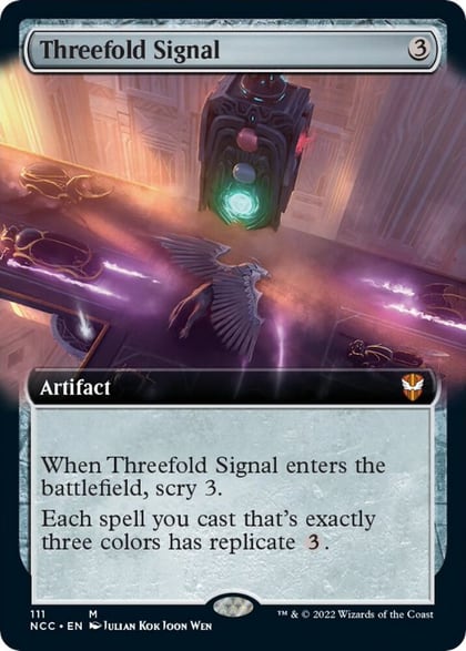 Threefold Signal (Extended Art), Commander: Streets of New Capenna 111