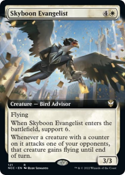 Skyboon Evangelist (Extended Art), Commander: Streets of New Capenna 121