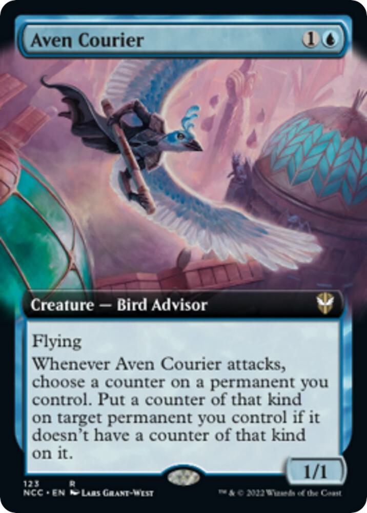 Aven Courier (Extended Art), Commander: Streets of New Capenna 123
