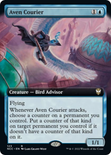 Aven Courier (Extended Art), Commander: Streets of New Capenna 123