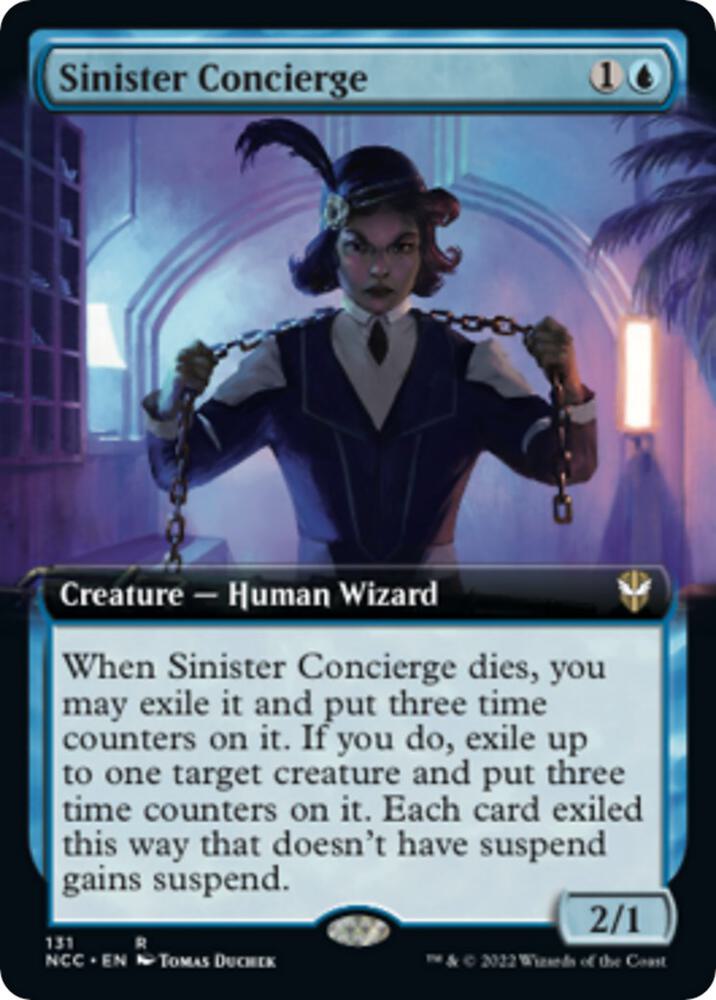 Sinister Concierge (Extended Art), Commander: Streets of New Capenna 131
