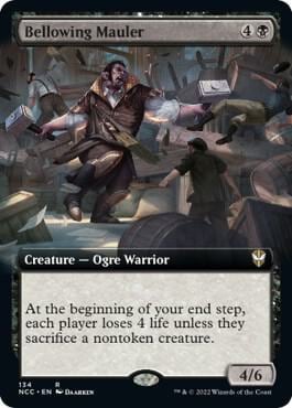Bellowing Mauler (Extended Art), Commander: Streets of New Capenna 134