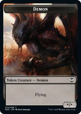 Demon // Copy Double-Sided Token, Commander: Streets of New Capenna 15 // 1
