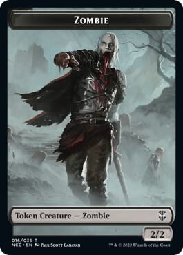 Zombie // Goat Double-Sided Token, Commander: Streets of New Capenna 16 // 6