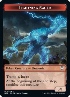 Lightning Rager // Rogue Double-Sided Token, Commander: Streets of New Capenna 19 // 7