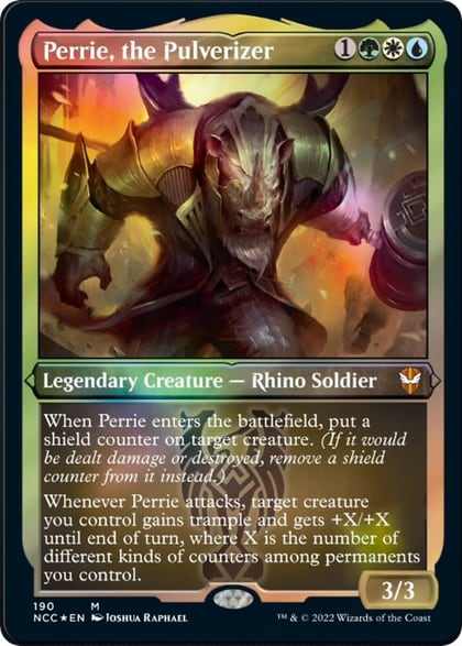 Perrie, the Pulverizer (Display Commander) - Thick Stock, Commander: Streets of New Capenna 190