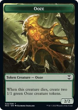 Ooze (026) // Treasure (015) Double-Sided Token, Commander: Streets of New Capenna 26 // 15