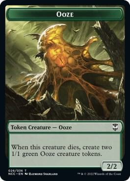Ooze (026) // Treasure (015) Double-Sided Token, Commander: Streets of New Capenna 26 // 15
