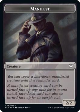 Manifest // Copy Double-Sided Token, Commander: Streets of New Capenna 3 // 1