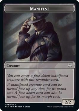 Manifest // Copy Double-Sided Token, Commander: Streets of New Capenna 3 // 1