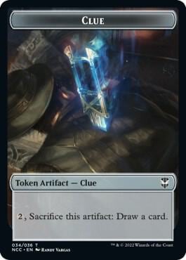 Clue // Fish Double-Sided Token, Commander: Streets of New Capenna 34 // 4