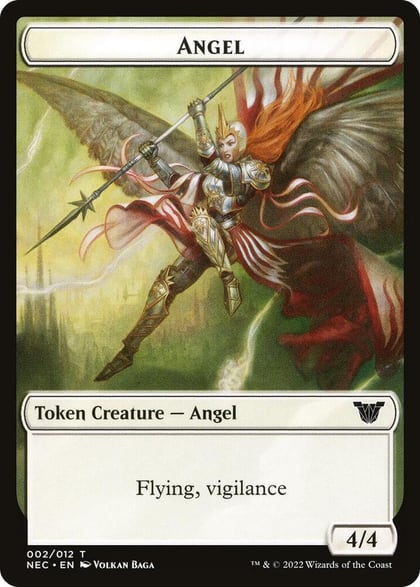 Angel // Elephant Double-Sided Token, Commander: Kamigawa: Neon Dynasty 2 // 8