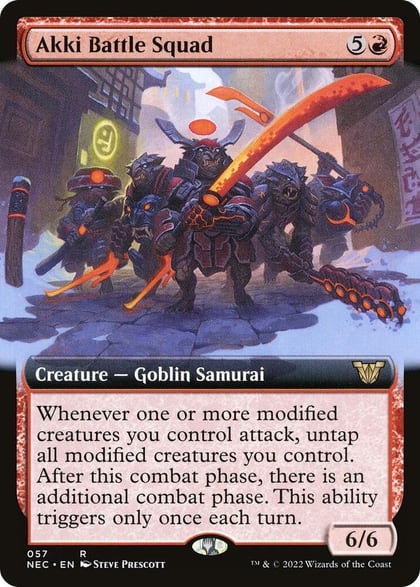 Akki Battle Squad (Extended Art), Commander: Kamigawa: Neon Dynasty 57