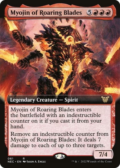 Myojin of Roaring Blades (Extended Art), Commander: Kamigawa: Neon Dynasty 61