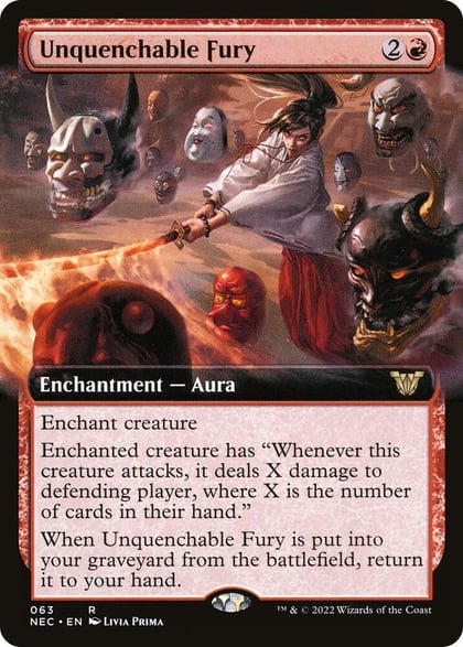 Unquenchable Fury (Extended Art), Commander: Kamigawa: Neon Dynasty 63