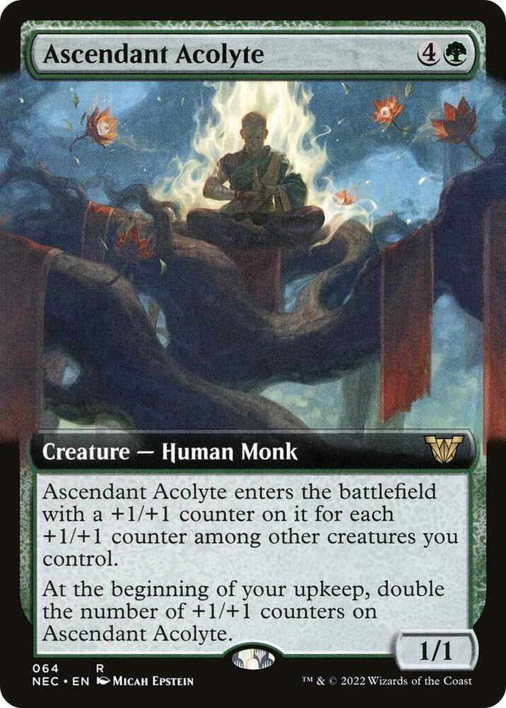 Ascendant Acolyte (Extended Art), Commander: Kamigawa: Neon Dynasty 64