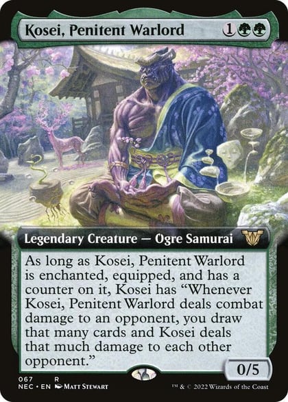 Kosei, Penitent Warlord (Extended Art), Commander: Kamigawa: Neon Dynasty 67