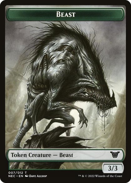 Beast // Treasure Double-Sided Token, Commander: Kamigawa: Neon Dynasty 7 // 17