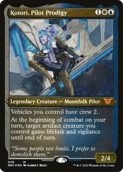 Kotori, Pilot Prodigy (Display Commander) - Thick Stock, Commander: Kamigawa: Neon Dynasty 78