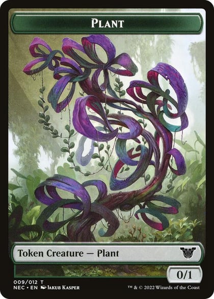 Plant // Treasure Double-Sided Token, Commander: Kamigawa: Neon Dynasty 9 // 17