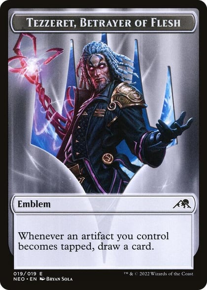 Emblem - Tezzeret, Betrayer of Flesh, Kamigawa: Neon Dynasty 19