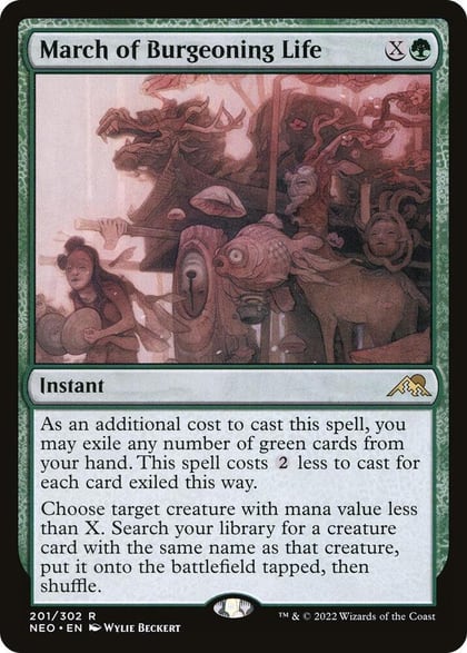 March of Burgeoning Life, Kamigawa: Neon Dynasty 201