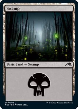 Swamp (287), Kamigawa: Neon Dynasty 287