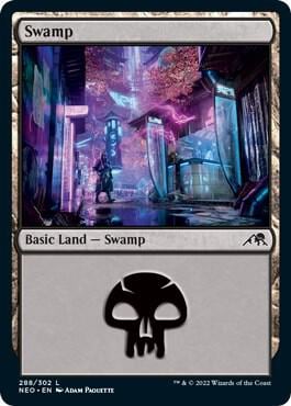 Swamp (288), Kamigawa: Neon Dynasty 288