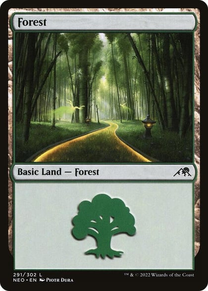 Forest (291), Kamigawa: Neon Dynasty 291