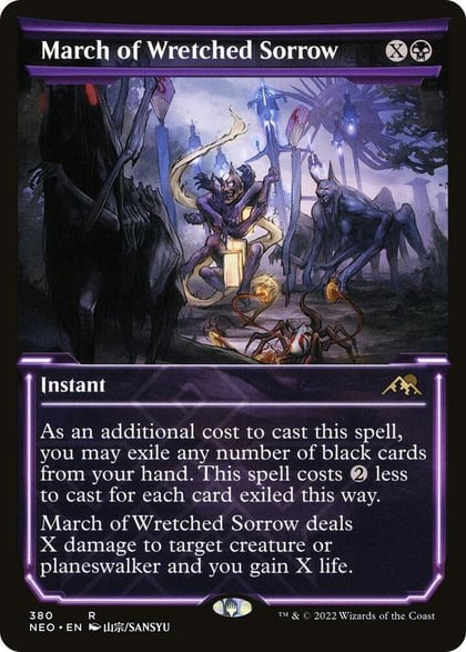 March of Wretched Sorrow (Showcase), Kamigawa: Neon Dynasty 380