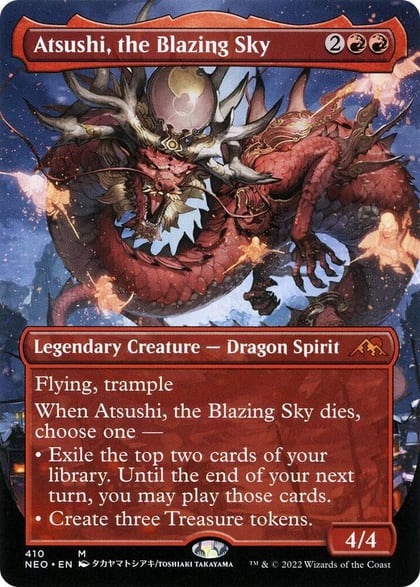 Atsushi, the Blazing Sky (Borderless), Kamigawa: Neon Dynasty 410