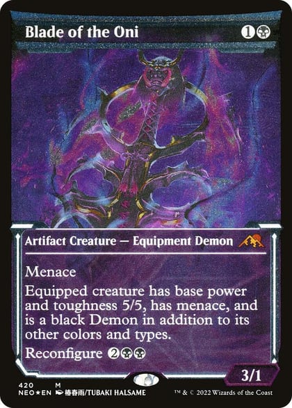 Blade of the Oni (Showcase) (Foil Etched), Kamigawa: Neon Dynasty 420