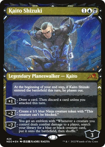 Kaito Shizuki (Showcase) (Foil Etched), Kamigawa: Neon Dynasty 424
