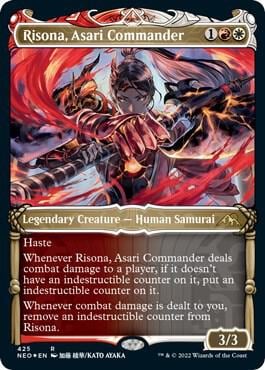 Risona, Asari Commander (Showcase) (Foil Etched), Kamigawa: Neon Dynasty 425