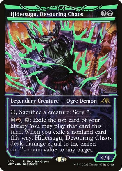 Hidetsugu, Devouring Chaos (Neon Green), Kamigawa: Neon Dynasty 430