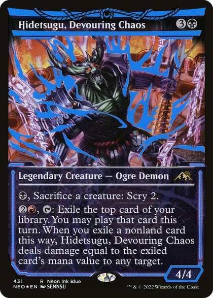 Hidetsugu, Devouring Chaos (Neon Blue), Kamigawa: Neon Dynasty 431