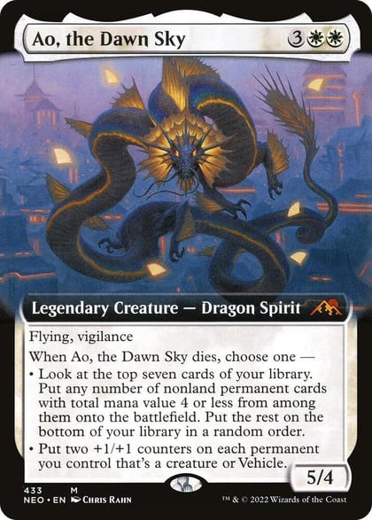 Ao, the Dawn Sky (Extended Art), Kamigawa: Neon Dynasty 433
