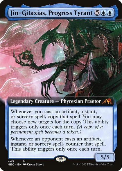 Jin-Gitaxias, Progress Tyrant (Extended Art), Kamigawa: Neon Dynasty 445