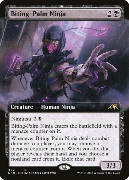 Biting-Palm Ninja (Extended Art), Kamigawa: Neon Dynasty 452