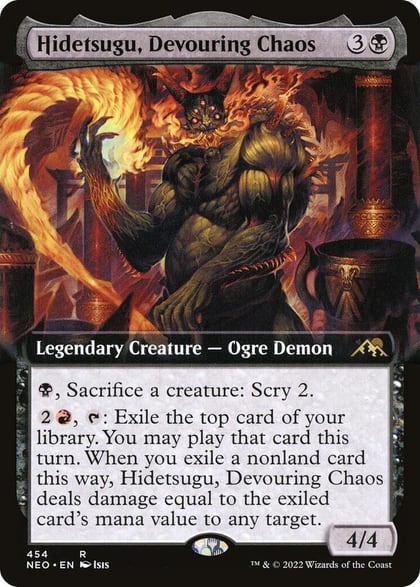 Hidetsugu, Devouring Chaos (Extended Art), Kamigawa: Neon Dynasty 454