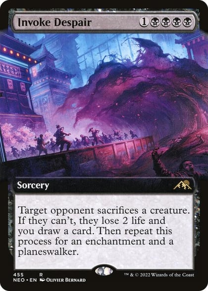 Invoke Despair (Extended Art), Kamigawa: Neon Dynasty 455
